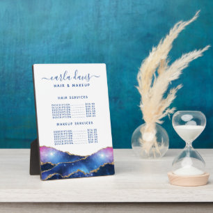 Achat-Galaxie-Celestial-Salon-Preismenuetafel Fotoplatte