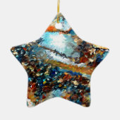 Achat Geode abstrakt Keramik Ornament (Vorne)
