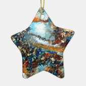 Achat Geode abstrakt Keramik Ornament (Links)