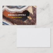 Achat Geode Amethyst-Kristalle Visitenkarte (Vorne/Hinten)