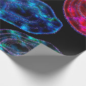 Achat Geode kosmische Kristall-schwarzes Geschenkpapier (Ecke)