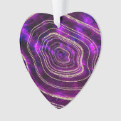 Achat Geode kosmischer Kristall-GoldGlitzer Ornament (Vorderseite)