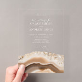Achat-Marmor-Hochzeit Acryleinladungen (Insitu (Handheld))