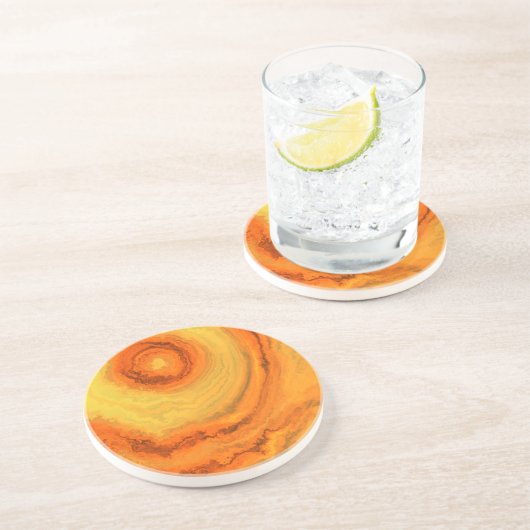 ACHAT-ORANGE U. GOLD UNTERSETZER (Seite)