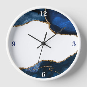 Achat Saphir mit Goldadern Uhr