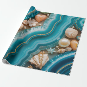 Achat- und Geoden-Geschenkpapier Geschenkpapier