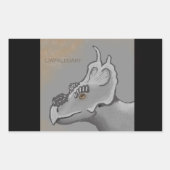 Achelousaurus Rechteckiger Aufkleber (Vorderseite)