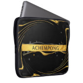 Achempong: Auric Cascade Liquid Gold Flow Protect Laptopschutzhülle (Vorne Rechts)