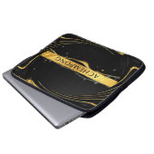 Achempong: Auric Cascade Liquid Gold Flow Protect Laptopschutzhülle (Vorne Knopf)
