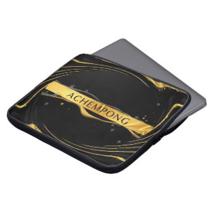 Achempong: Auric Cascade Liquid Gold Flow Protect Laptopschutzhülle