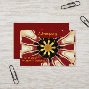 Achempong Crimson & Gold Starburst Luxus-Business Visitenkarte