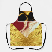 Achempong Designer Apron: Opulent Swirl Crimson Go Schürze (Vorderseite)