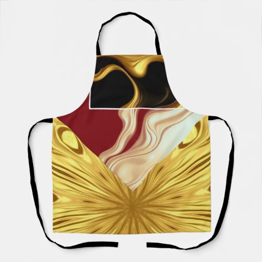 Achempong Designer Apron: Opulent Swirl Crimson Go Schürze (Vorderseite)