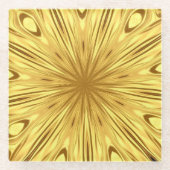 Achempong Designer: Crimson & Gold Opulent | Tisch Glasuntersetzer (Vorderseite)