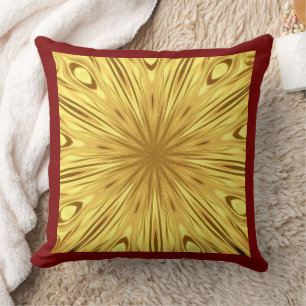 Achempong Designer Kissen: Crimson & Gold Opulent Kissen