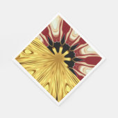 Achempong Designer Linen: Crimson & Gold Opulent S Serviette (Ecke)