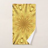 Achempong: Gilded Zenith Opulent Swirl Crimson Gol Badhandtuch Set (Handtuch)