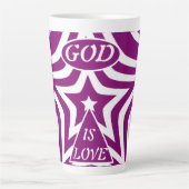 Achempong God is Liebe Star Deep Lila Milchtasse (Vorderseite)