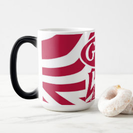 Achempong God is Liebe Star Red & White Color Verwandlungstasse