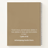 Achempong God Is Love Star Light Taupe -  Faith Notizblock (Rückseite)