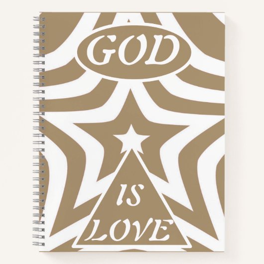 Achempong God Is Love Star Light Taupe -  Faith Notizblock (Vorderseite)