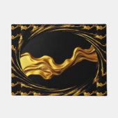 Achempong Gold Schwarz Monochrom Christlich Fußmatte (Vorderseite)