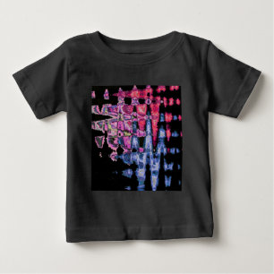 Achempong Modern Synthwave: Pink Blau Abstract Baby T-shirt