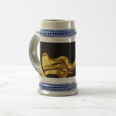 Achempong Opulent Liquid Gold Black Monochrome Art Bierglas (Vorderseite Links)