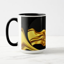 Achempong Opulent Liquid Gold Black Monochrome Art Tasse