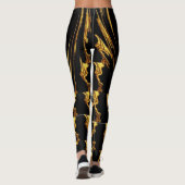 Achempong Opulent Swirl Liquid Gold Black Design Leggings (Rückseite)