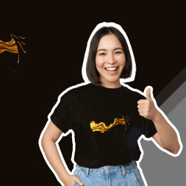 Achempong Opulent Swirl Liquid Gold Black Monochro Tanktop