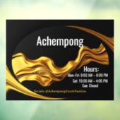 Achempong Personalized Glass Door Decal: Gold Wave Fensteraufkleber (Blatt 3)