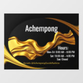 Achempong Personalized Glass Door Decal: Gold Wave Fensteraufkleber (Blatt)