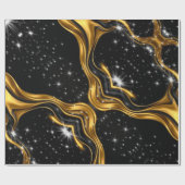 Achempong Signature: Premium Liquid Gold Pattern W Geschenkpapier (Flach)