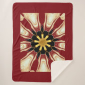 Achempong: Starburst Blanket | Deep Crimson & Gold Sherpadecke (Vorderseite)