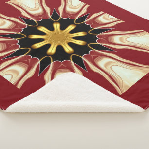 Achempong: Starburst-Decke Tiefes Karmesin & Gol Sherpadecke