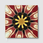 Achempong: Starburst | Deep Crimson & Gold Luxury Gästebuch (Vorderseite)