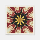 Achempong: Starburst | Deep Crimson & Gold Luxury  Serviette (Vorderseite)