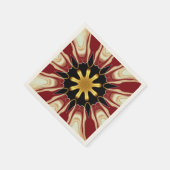 Achempong: Starburst | Deep Crimson & Gold Luxury  Serviette (Ecke)