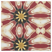 Achempong: Starburst | Deep Crimson & Gold Luxury  Stoff (Nahaufnahme)
