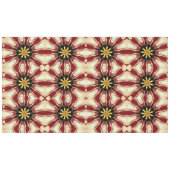 Achempong: Starburst | Deep Crimson & Gold Luxury Tischdecke (Vorderseite (Horizontal))