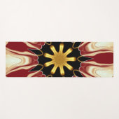 Achempong: Starburst | Deep Crimson & Gold Luxury Yogamatte (Vorderseite (Horizontal))