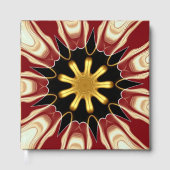 Achempong: Starburst | Tiefes Karmesinrot & Gold L Gästebuch (Vorderseite)