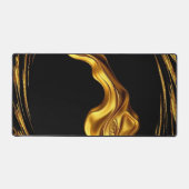 Achempong Swirl Liquid Gold Black Monochrome Art Schreibtischunterlage (Vorderseite)