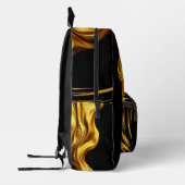 Achempong Swirl Liquid Gold Black Monochrome Bedruckter Rucksack (Links)
