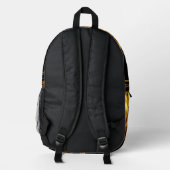 Achempong Swirl Liquid Gold Black Monochrome Bedruckter Rucksack (Rückseite)