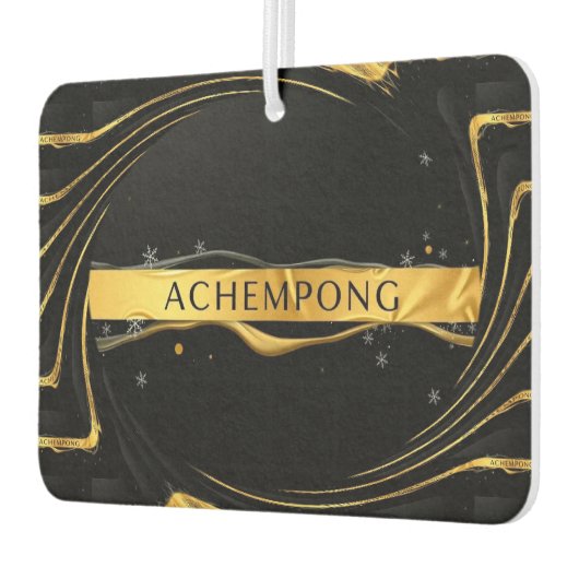 Achempong: The Auric Cascade | Opulent Liquid Gold Autolufterfrischer (Links)