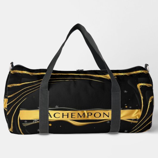 Achempong: The Auric Cascade | Opulent Liquid Gold Duffle Bag (Vorderseite)