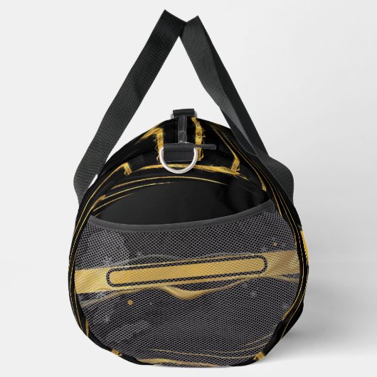 Achempong: The Auric Cascade | Opulent Liquid Gold Duffle Bag (Rechts)