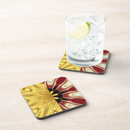 Achempong: The Gilded Zenith Opulent Swirl Crimson Getränkeuntersetzer